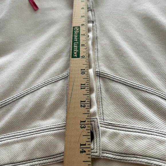 🌸4/$50🌸 ZARA W&B Ivory 5 Button Fly Side Pocket Baggy Capri Pants - Picture 14 of 16